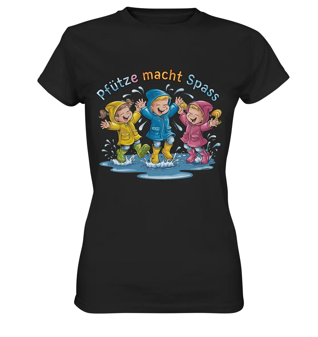 Pfützen-Spaß: Kinder im Regen - Ladies Premium Shirt Bright Lights Arts