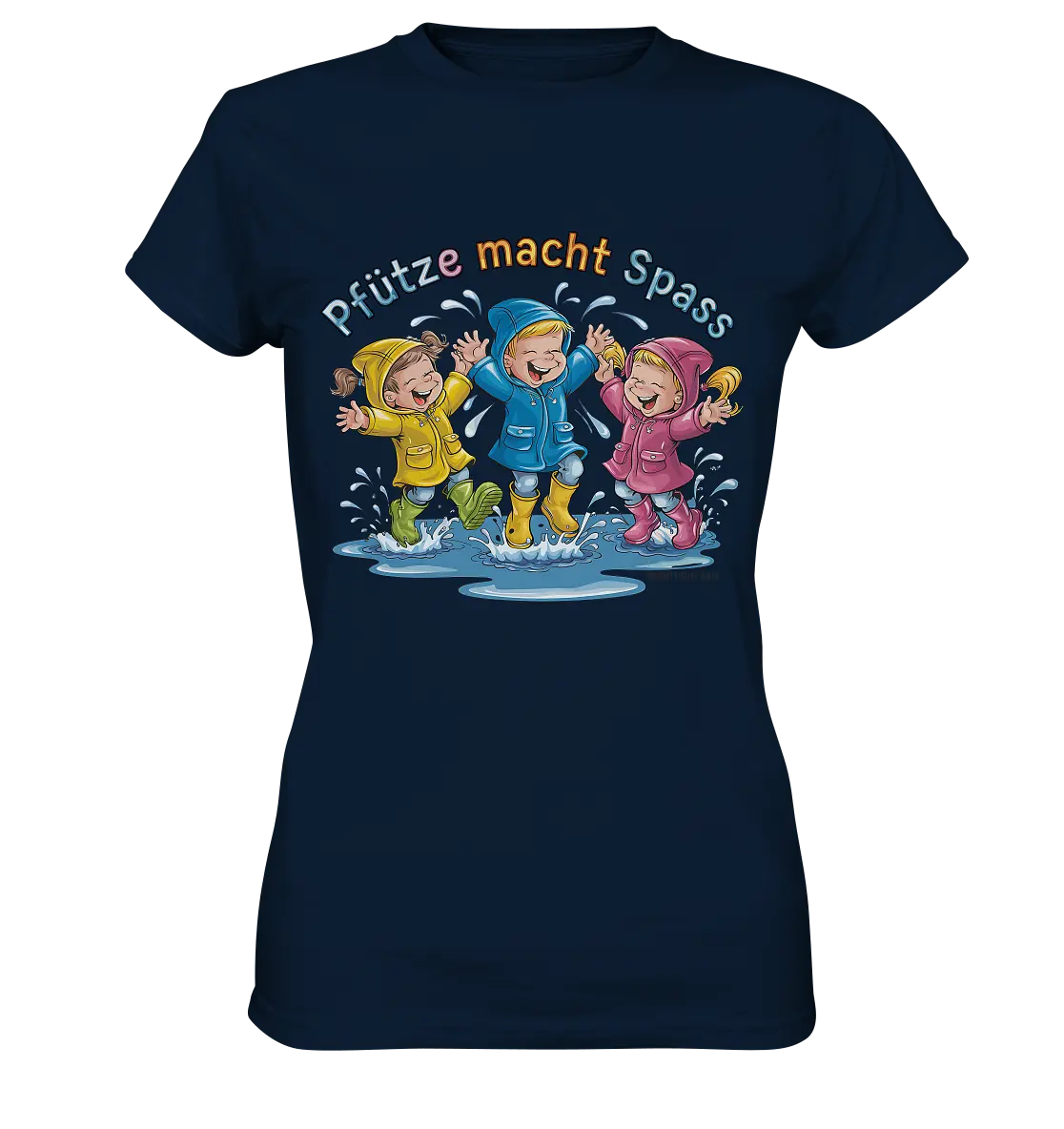 Pfützen-Spaß: Kinder im Regen - Ladies Premium Shirt Bright Lights Arts
