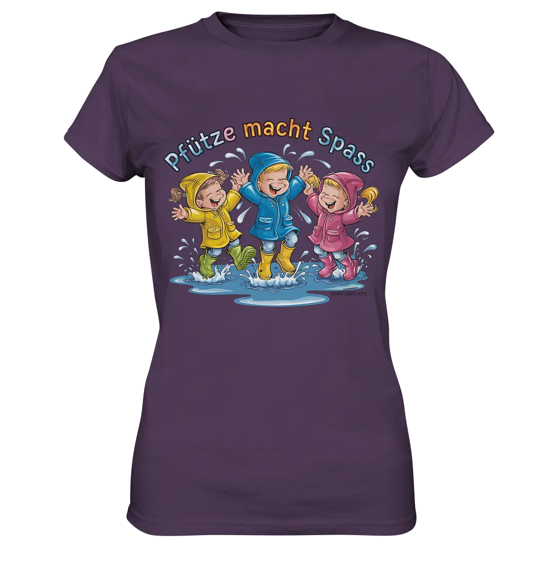 Pfützen-Spaß: Kinder im Regen - Ladies Premium Shirt Bright Lights Arts