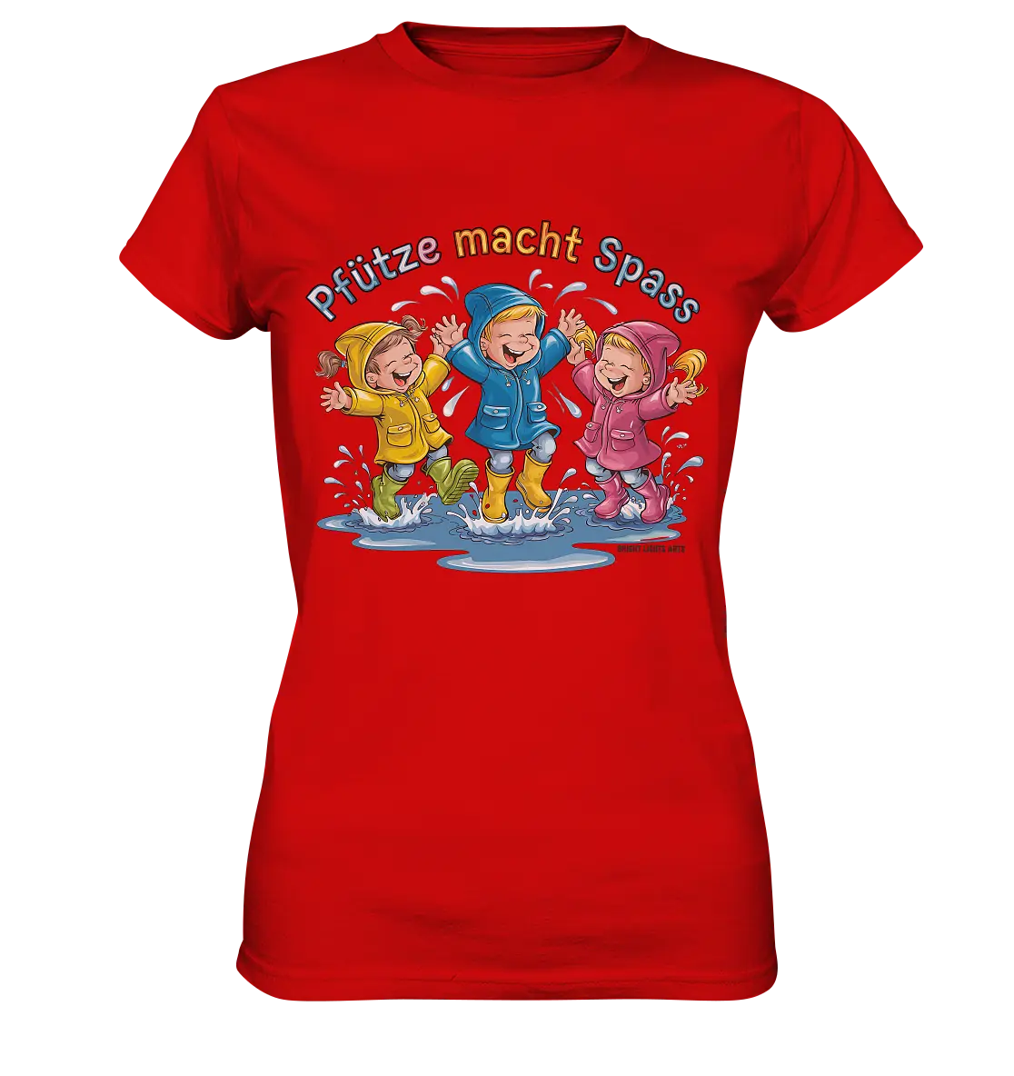 Pfützen-Spaß: Kinder im Regen - Ladies Premium Shirt Bright Lights Arts