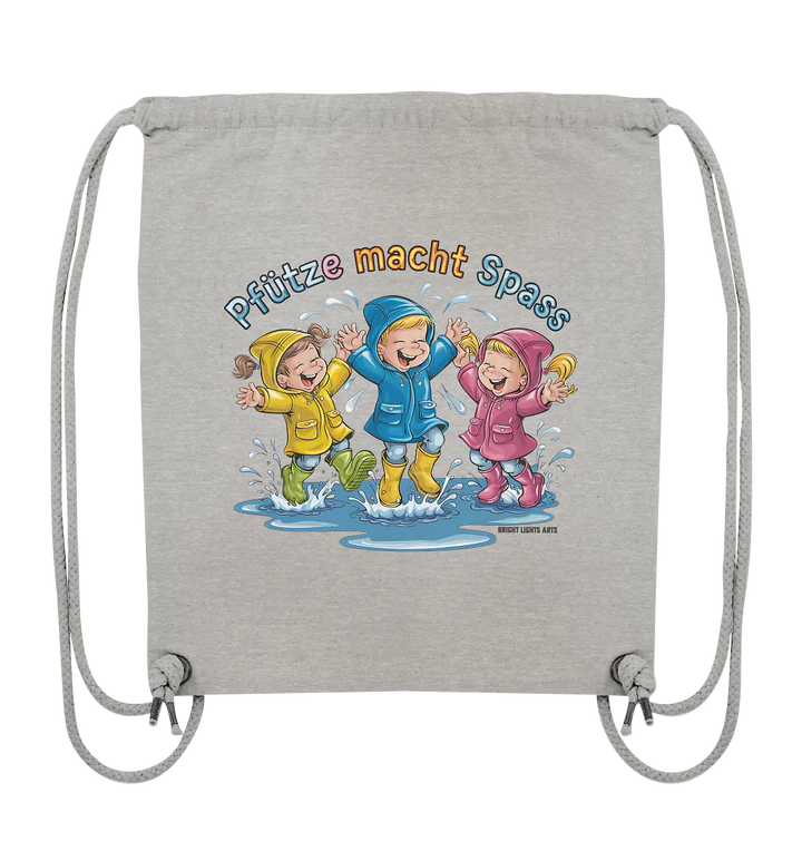 Pfützen-Spaß: Kinder im Regen - Organic Gym-Bag Bright Lights Arts