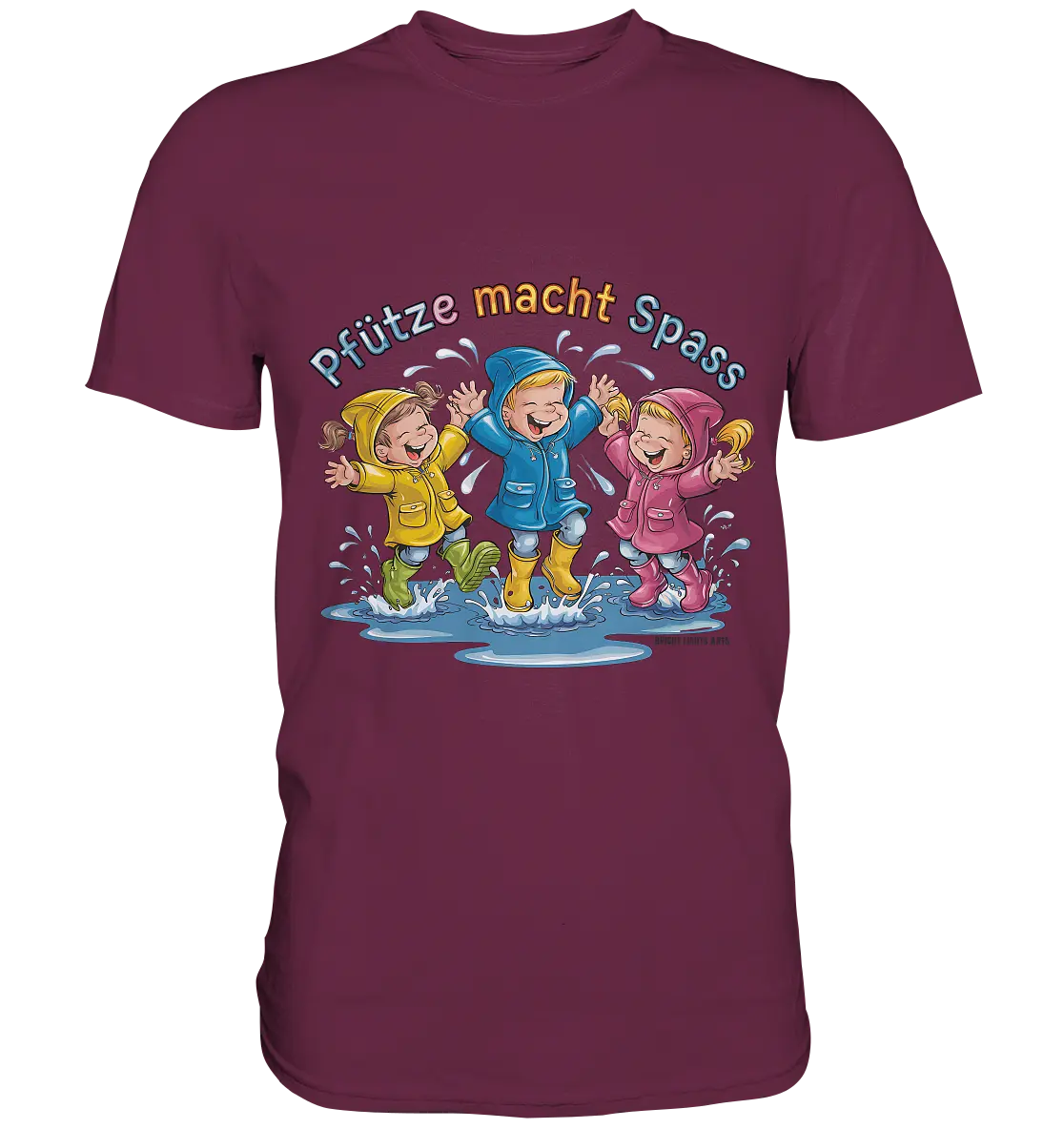 Pfützen-Spaß: Kinder im Regen - Premium Shirt Bright Lights Arts