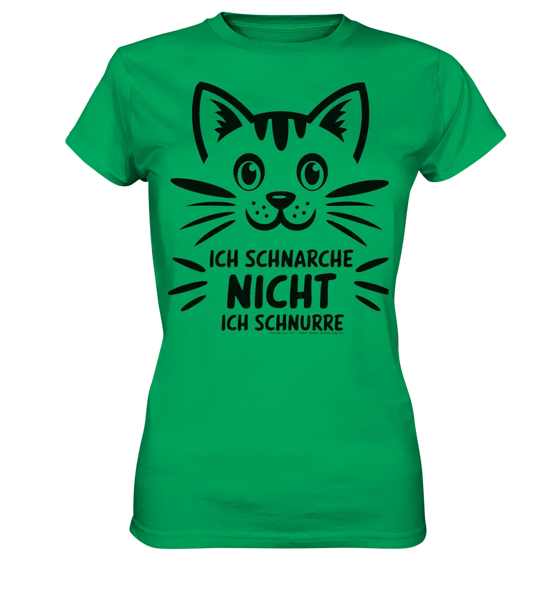 Pixel-Katze: Schnurren statt Schnarchen - Ladies Premium Shirt Bright Lights Arts