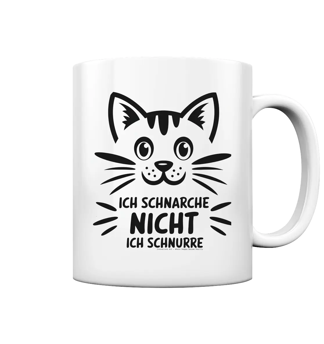 Pixel-Katze: Schnurren statt Schnarchen - Tasse glossy Bright Lights Arts