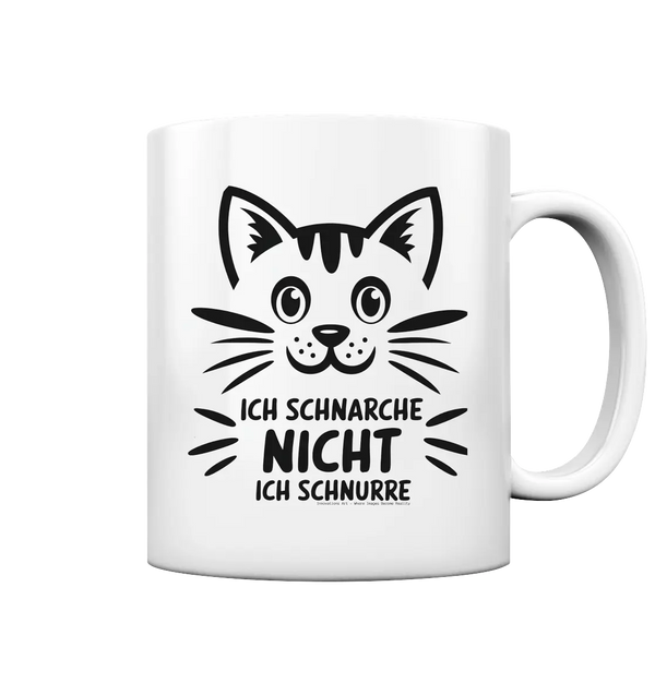 Pixel-Katze: Schnurren statt Schnarchen - Tasse glossy Bright Lights Arts