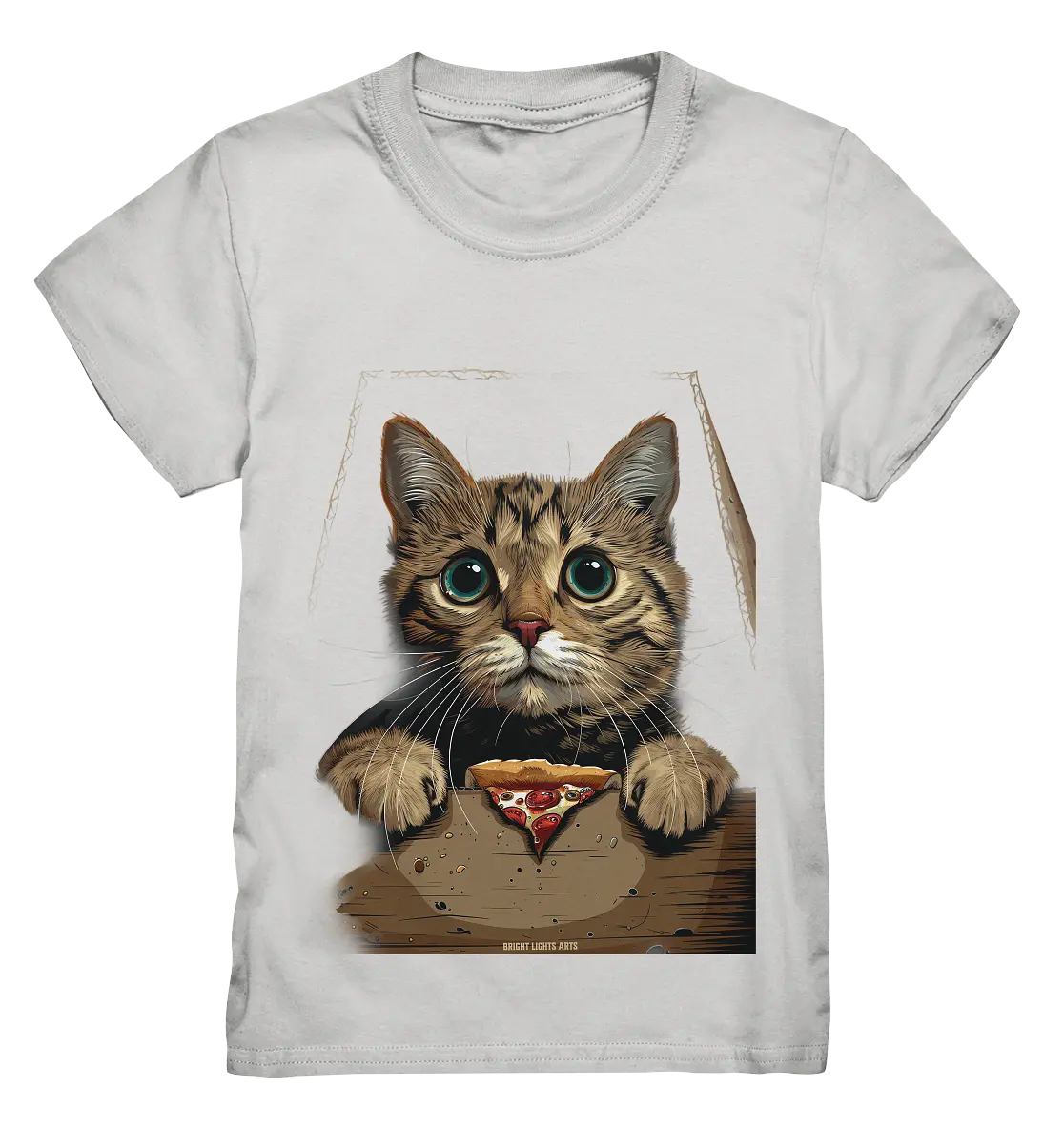 Pizza Cat - Niedlich & Humorvoll - Kids Premium Shirt Bright Lights Arts