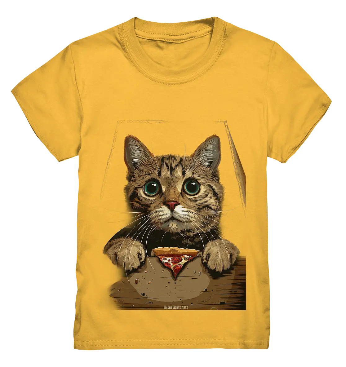 Pizza Cat - Niedlich & Humorvoll - Kids Premium Shirt Bright Lights Arts
