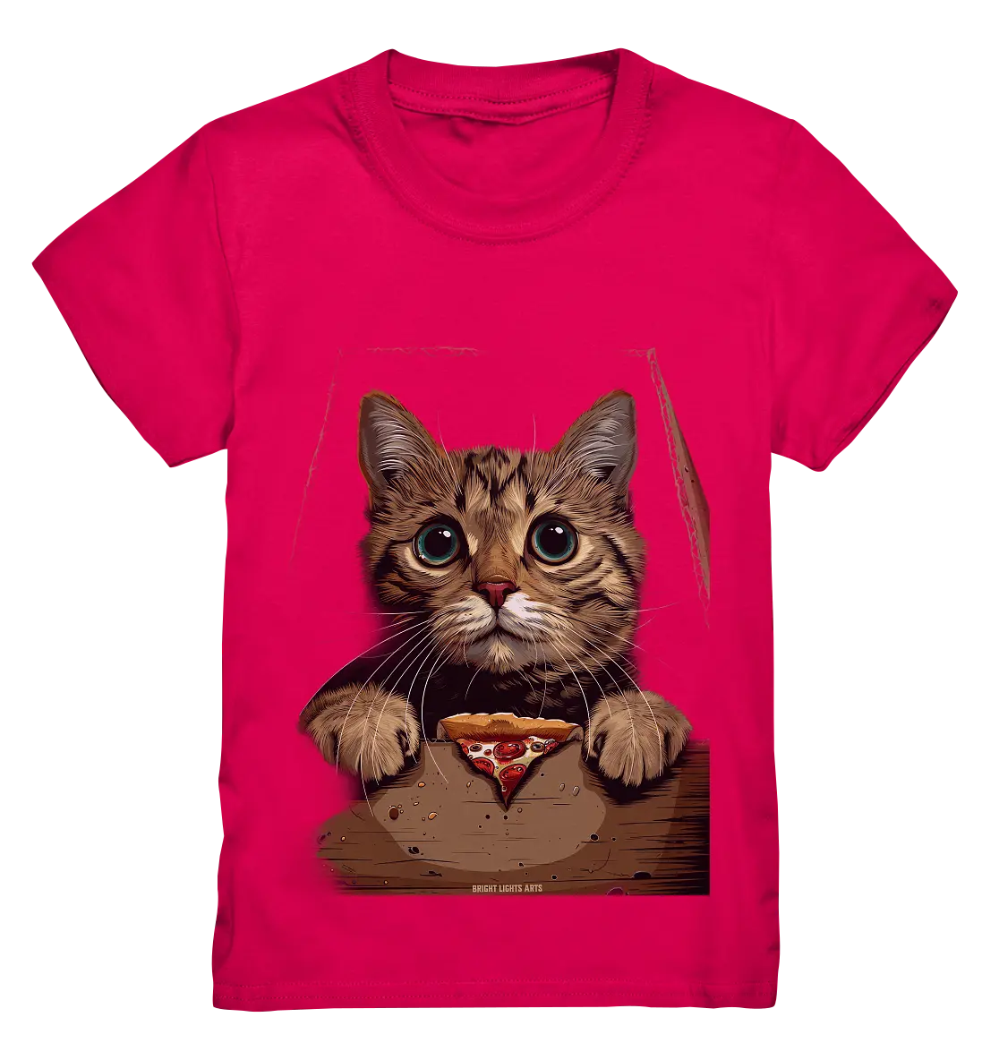 Pizza Cat - Niedlich & Humorvoll - Kids Premium Shirt Bright Lights Arts