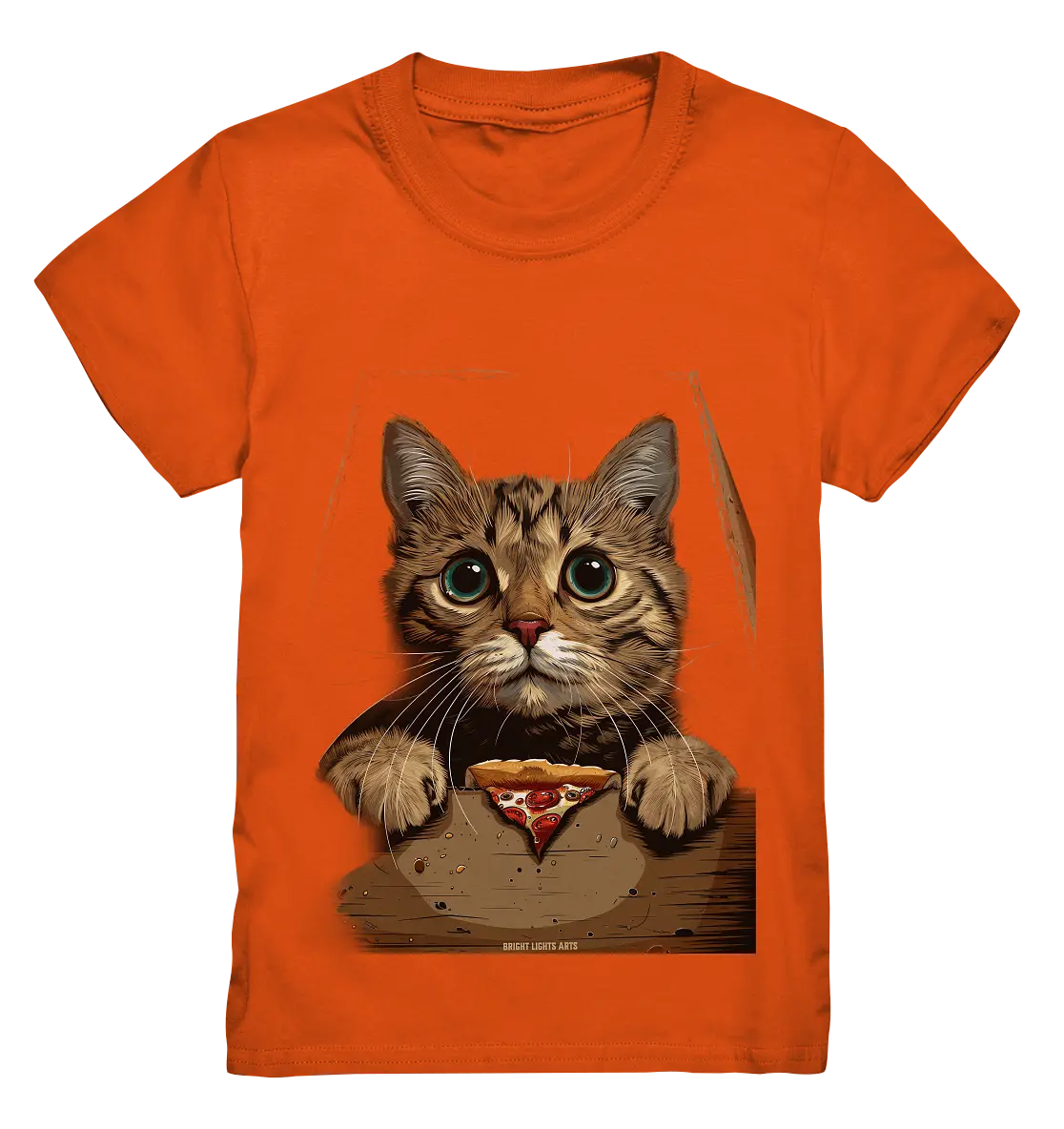 Pizza Cat - Niedlich & Humorvoll - Kids Premium Shirt Bright Lights Arts