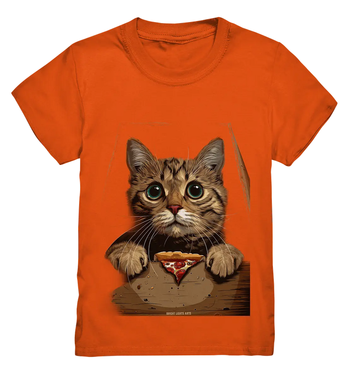 Pizza Cat - Niedlich & Humorvoll - Kids Premium Shirt Bright Lights Arts
