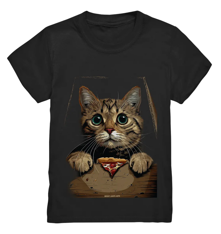 Pizza Cat - Niedlich & Humorvoll - Kids Premium Shirt Bright Lights Arts