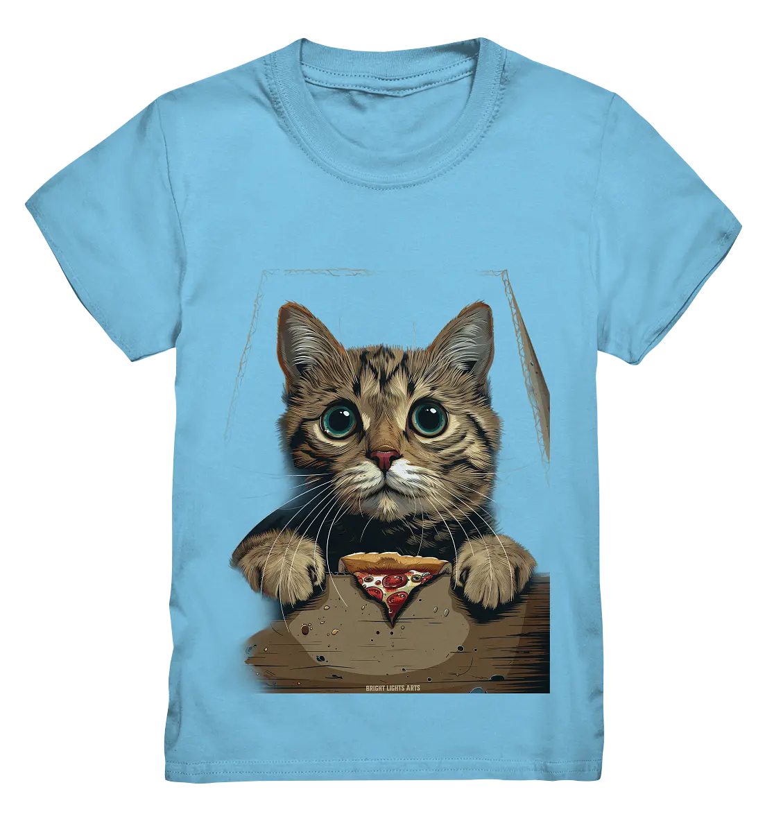 Pizza Cat - Niedlich & Humorvoll - Kids Premium Shirt Bright Lights Arts
