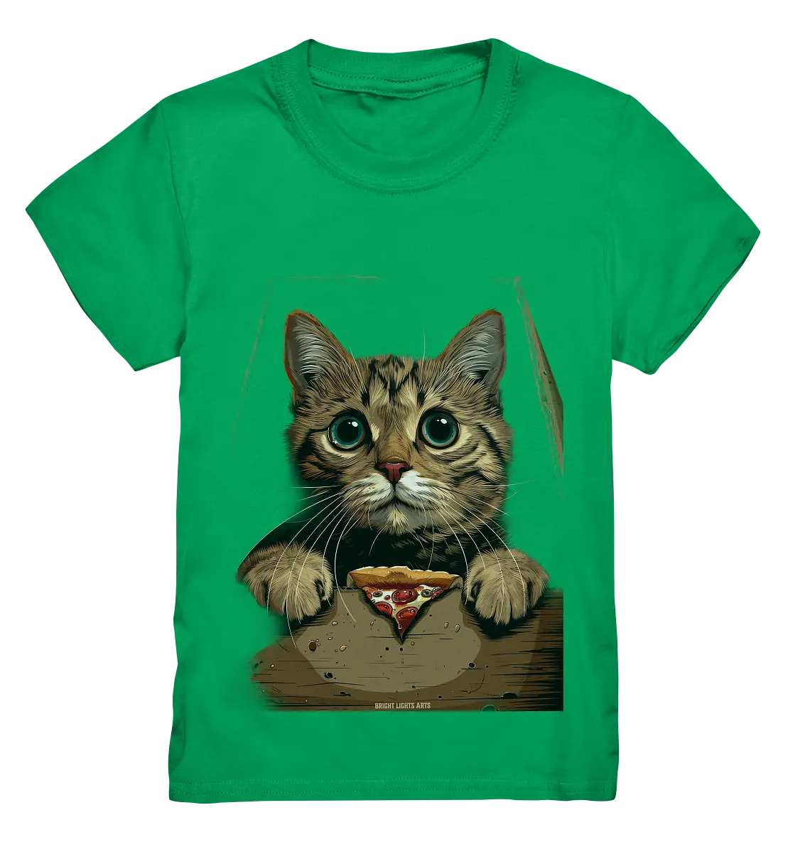 Pizza Cat - Niedlich & Humorvoll - Kids Premium Shirt Bright Lights Arts