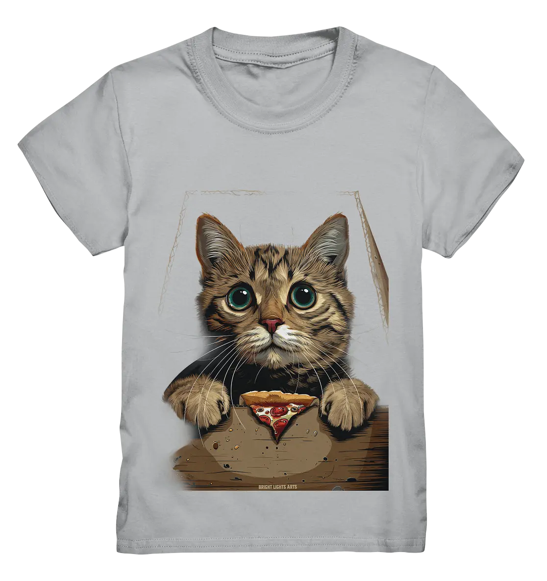 Pizza Cat - Niedlich & Humorvoll - Kids Premium Shirt Bright Lights Arts