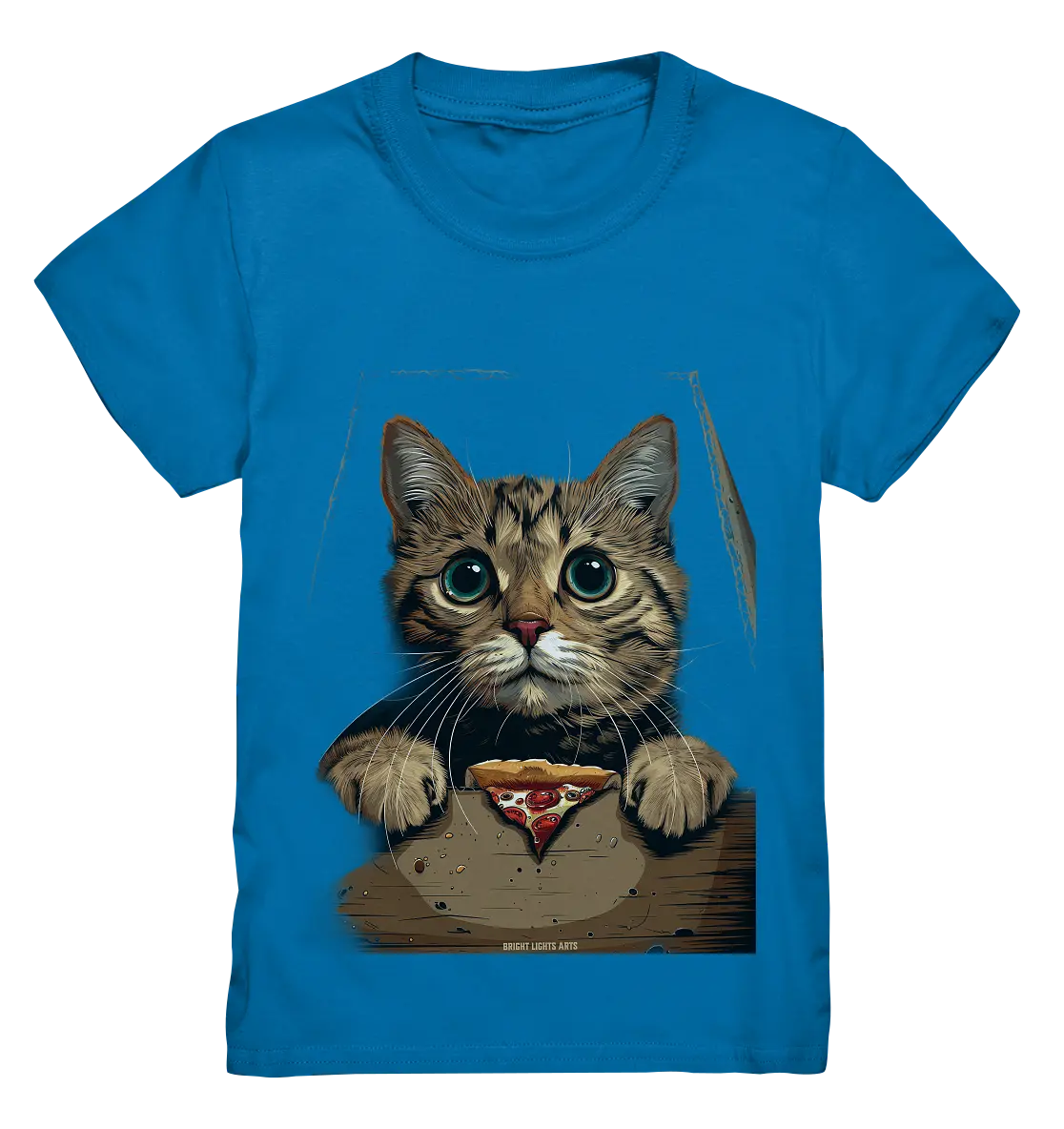 Pizza Cat - Niedlich & Humorvoll - Kids Premium Shirt Bright Lights Arts