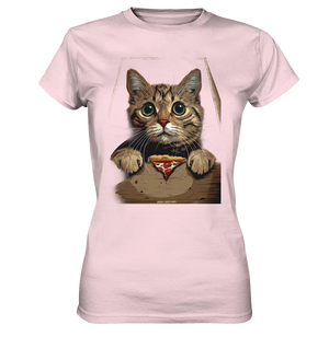 Pizza Cat - Niedlich & Humorvoll - Ladies Premium Shirt Bright Lights Arts