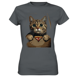 Pizza Cat - Niedlich & Humorvoll - Ladies Premium Shirt Bright Lights Arts