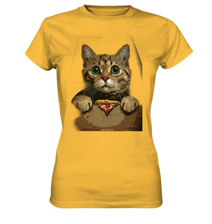 Pizza Cat - Niedlich & Humorvoll - Ladies Premium Shirt Bright Lights Arts