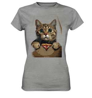 Pizza Cat - Niedlich & Humorvoll - Ladies Premium Shirt Bright Lights Arts