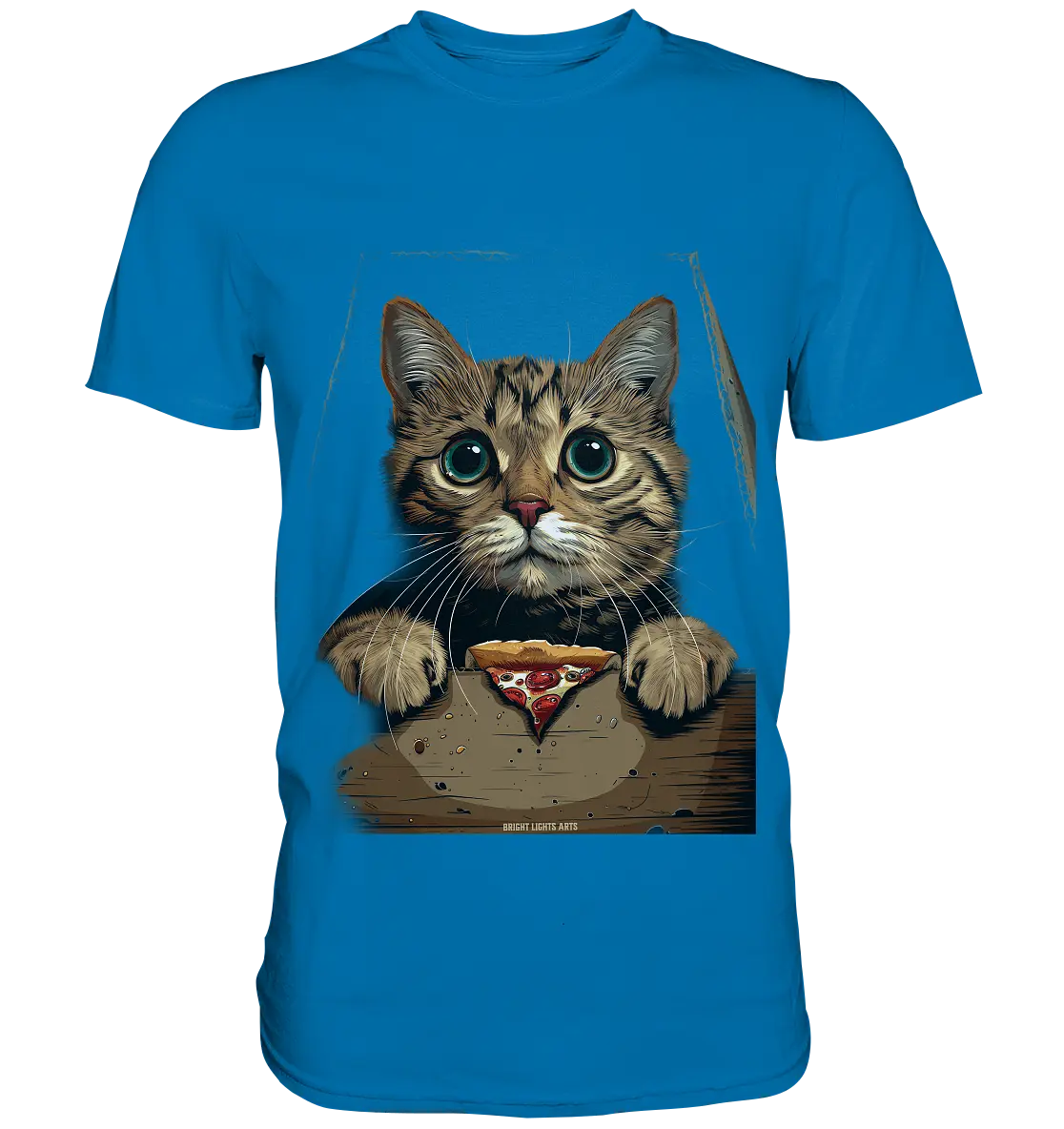 Pizza Cat - Niedlich & Humorvoll - Premium Shirt Bright Lights Arts