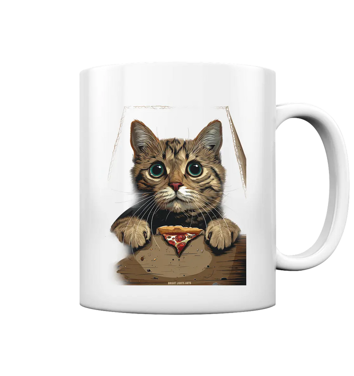 Pizza Cat - Niedlich & Humorvoll - Tasse glossy Bright Lights Arts