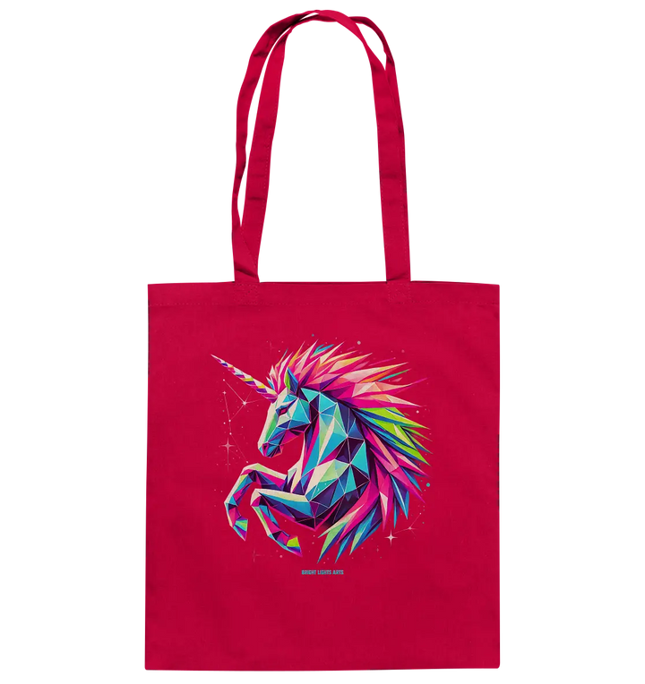 Prunkendes geometrisches Einhorn - Baumwolltasche Bright Lights Arts