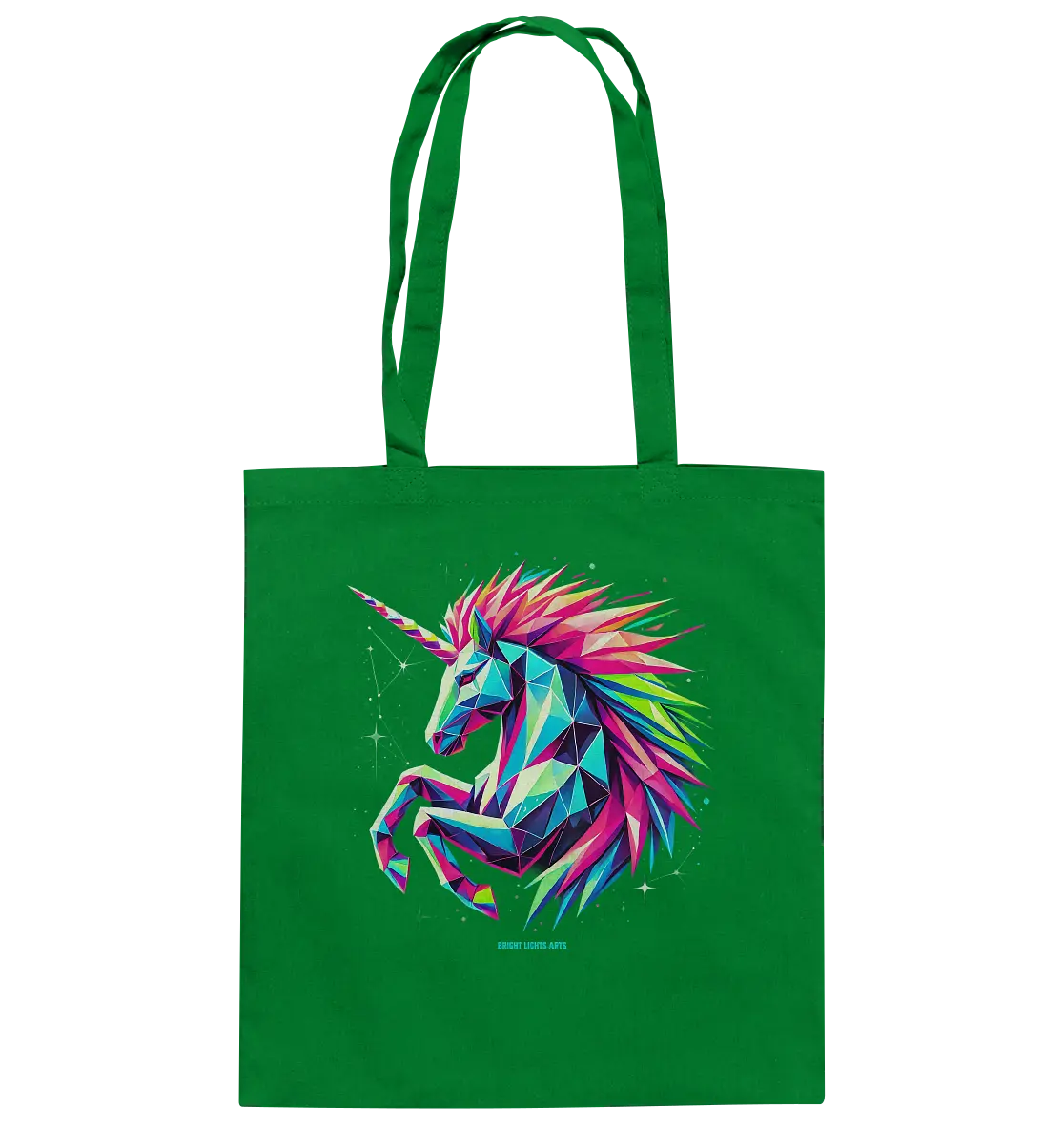 Prunkendes geometrisches Einhorn - Baumwolltasche Bright Lights Arts