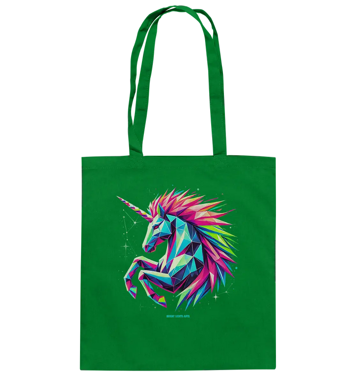 Prunkendes geometrisches Einhorn - Baumwolltasche Bright Lights Arts