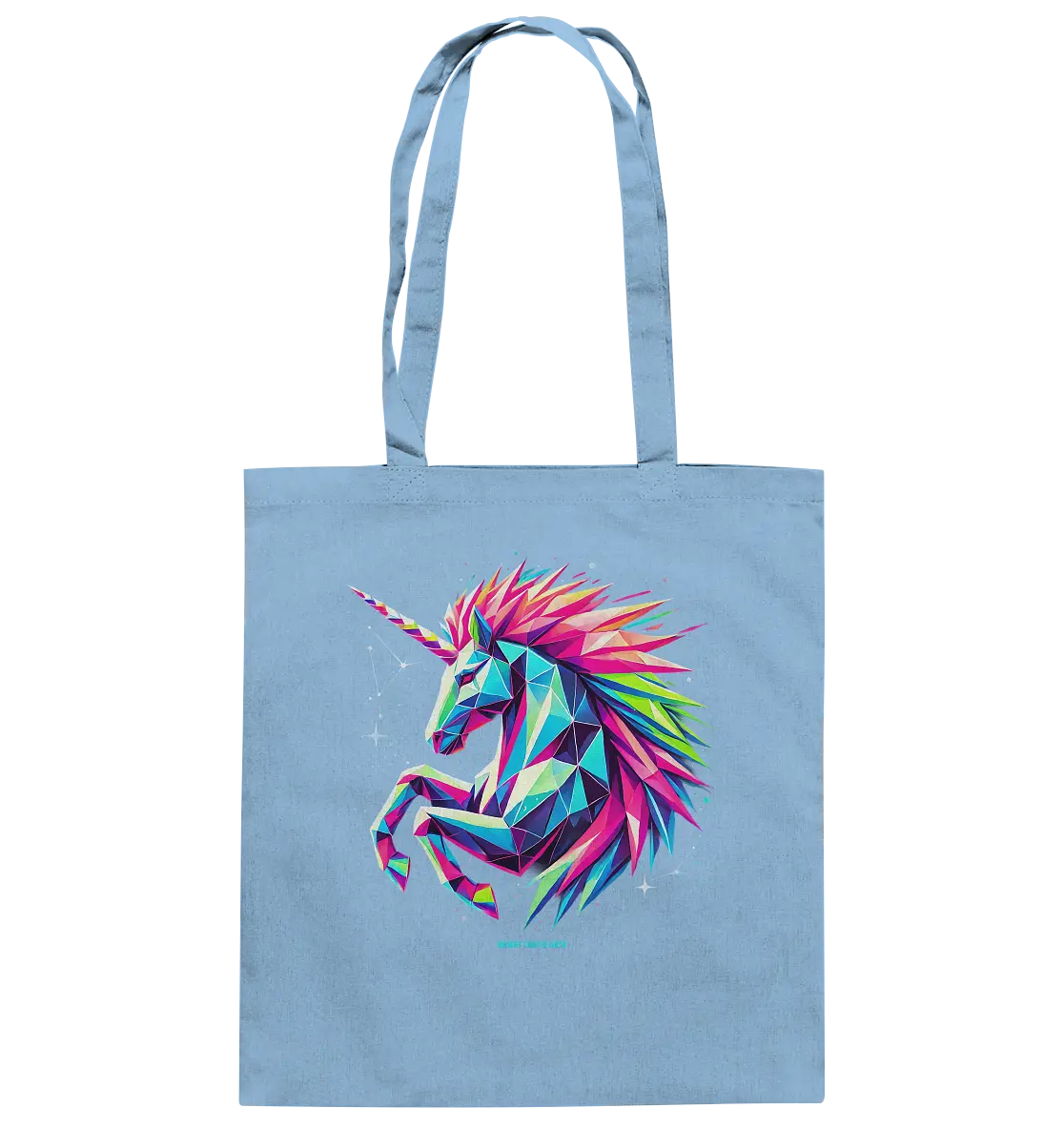 Prunkendes geometrisches Einhorn - Baumwolltasche Bright Lights Arts
