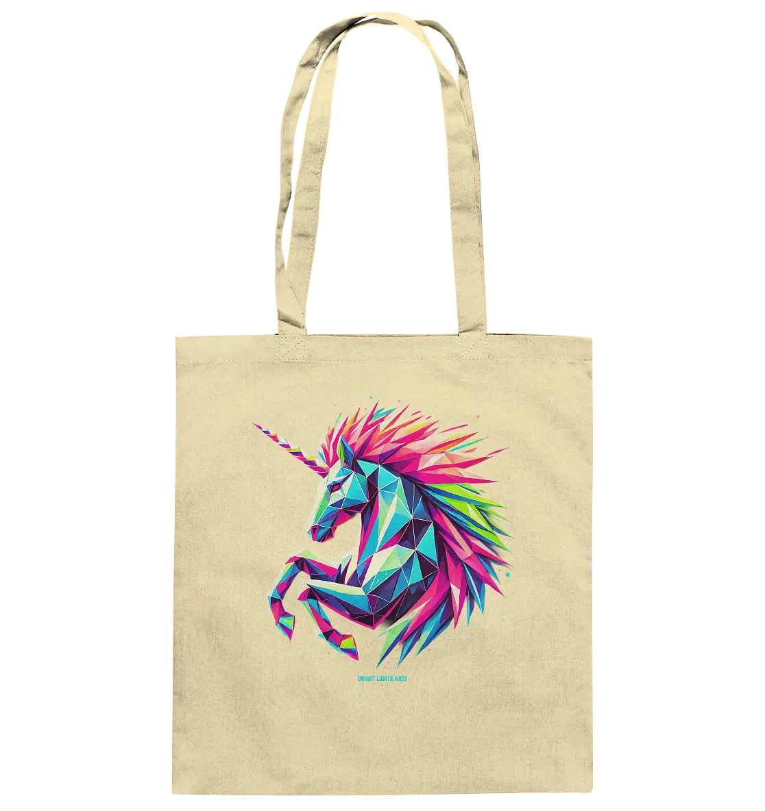 Prunkendes geometrisches Einhorn - Baumwolltasche Bright Lights Arts