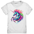 Prunkendes geometrisches Einhorn - Kids Premium Shirt Bright Lights Arts
