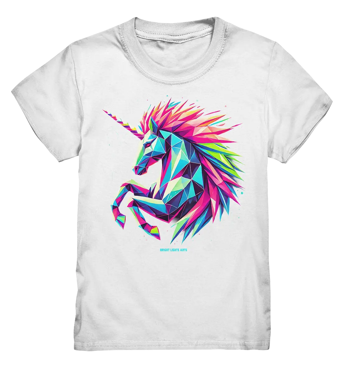 Prunkendes geometrisches Einhorn - Kids Premium Shirt Bright Lights Arts