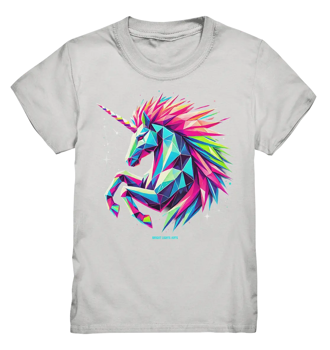 Prunkendes geometrisches Einhorn - Kids Premium Shirt Bright Lights Arts