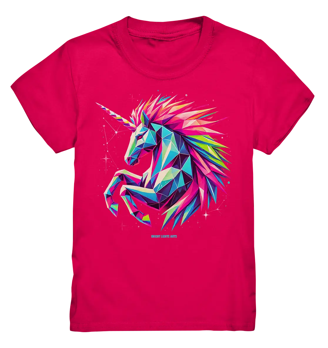 Prunkendes geometrisches Einhorn - Kids Premium Shirt Bright Lights Arts