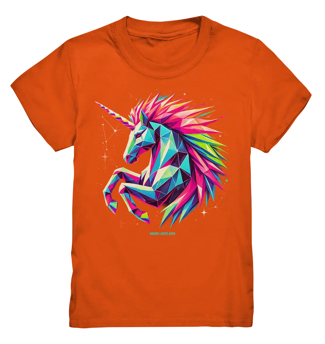 Prunkendes geometrisches Einhorn - Kids Premium Shirt Bright Lights Arts