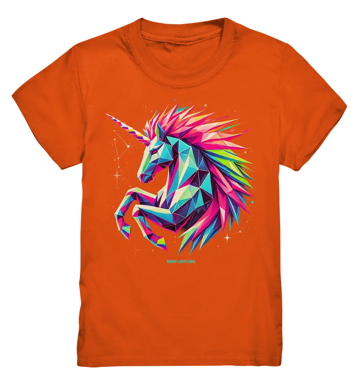 Prunkendes geometrisches Einhorn - Kids Premium Shirt Bright Lights Arts