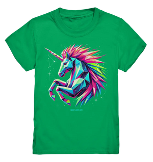 Prunkendes geometrisches Einhorn - Kids Premium Shirt Bright Lights Arts