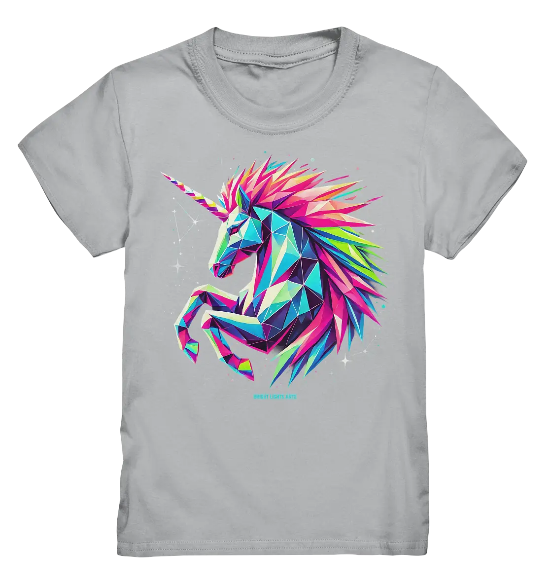 Prunkendes geometrisches Einhorn - Kids Premium Shirt Bright Lights Arts