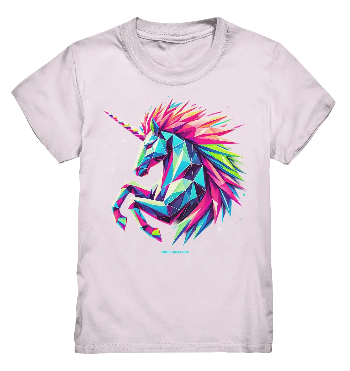 Prunkendes geometrisches Einhorn - Kids Premium Shirt Bright Lights Arts