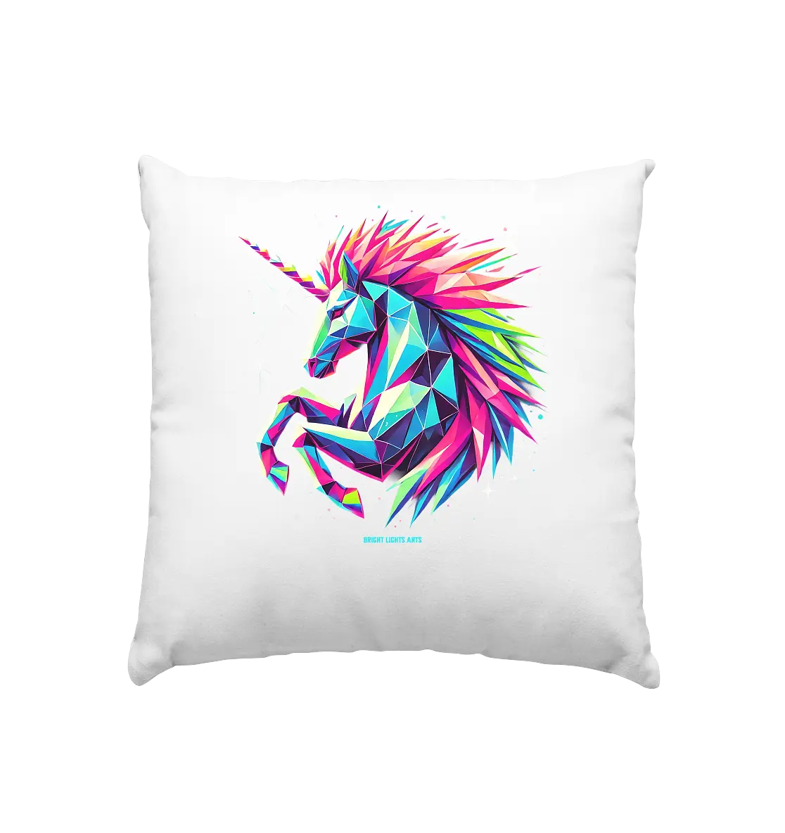 Prunkendes geometrisches Einhorn - Kissen 40x40cm Bright Lights Arts