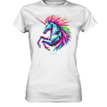 Prunkendes geometrisches Einhorn - Ladies Premium Shirt Bright Lights Arts