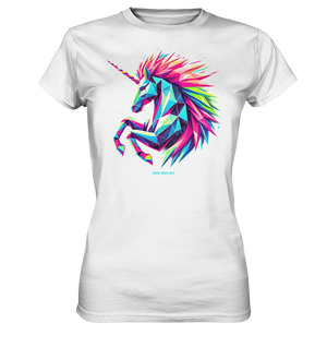 Prunkendes geometrisches Einhorn - Ladies Premium Shirt Bright Lights Arts