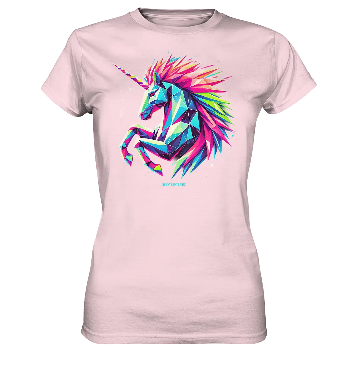 Prunkendes geometrisches Einhorn - Ladies Premium Shirt Bright Lights Arts