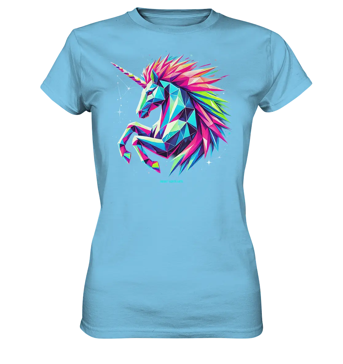Prunkendes geometrisches Einhorn - Ladies Premium Shirt Bright Lights Arts