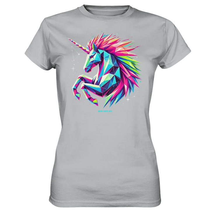 Prunkendes geometrisches Einhorn - Ladies Premium Shirt Bright Lights Arts