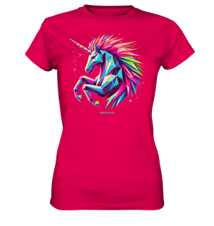 Prunkendes geometrisches Einhorn - Ladies Premium Shirt Bright Lights Arts