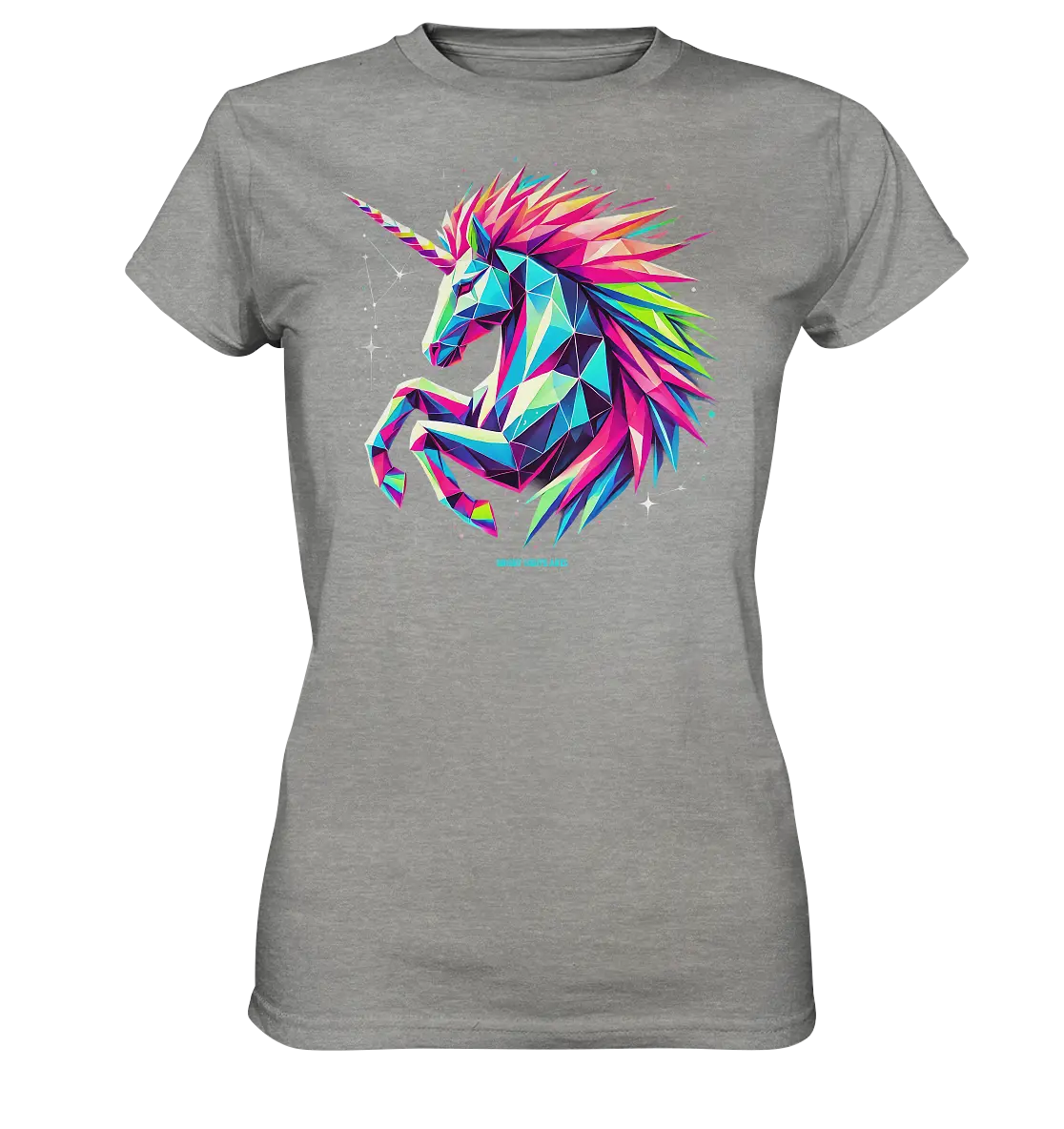 Prunkendes geometrisches Einhorn - Ladies Premium Shirt Bright Lights Arts