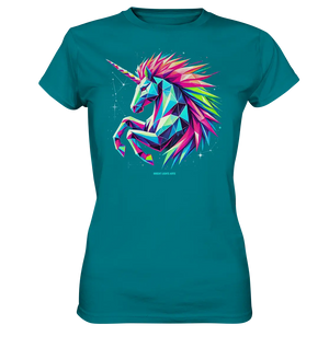 Prunkendes geometrisches Einhorn - Ladies Premium Shirt Bright Lights Arts