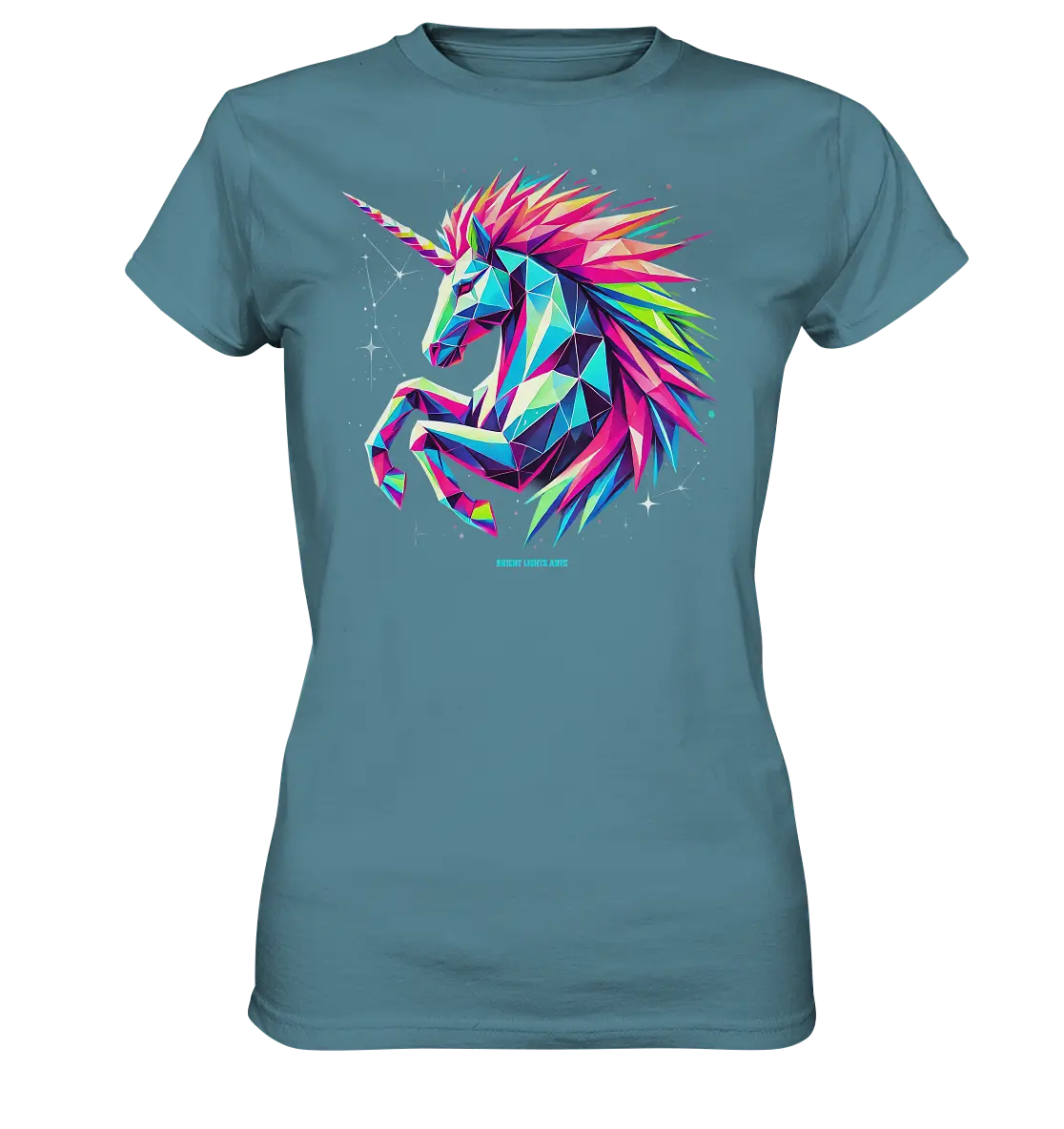 Prunkendes geometrisches Einhorn - Ladies Premium Shirt Bright Lights Arts
