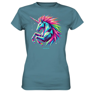 Prunkendes geometrisches Einhorn - Ladies Premium Shirt Bright Lights Arts